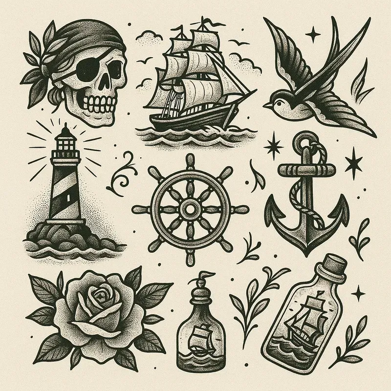 Pro Tattoo Flash Generator Prompts