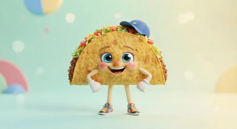 Cute 3D Fast Food Mascots