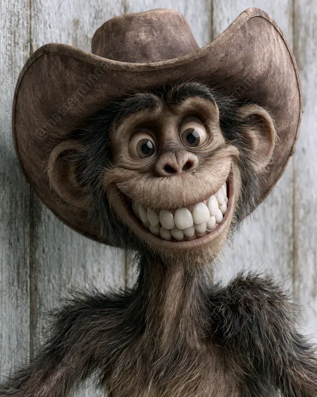 Funny 3D Cowboy Animals