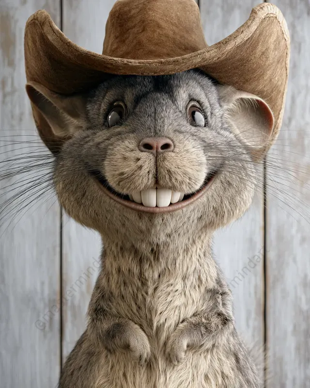 Funny 3D Cowboy Animals