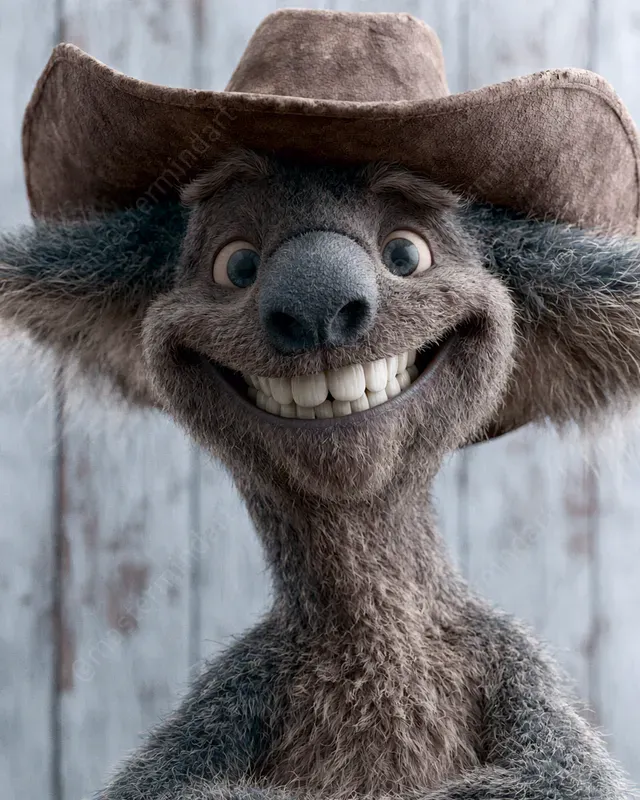 Funny 3D Cowboy Animals