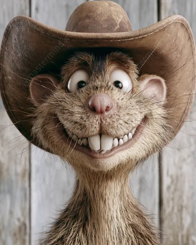 Funny 3D Cowboy Animals
