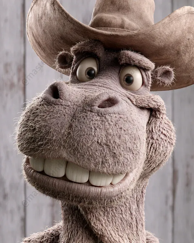 Funny 3D Cowboy Animals