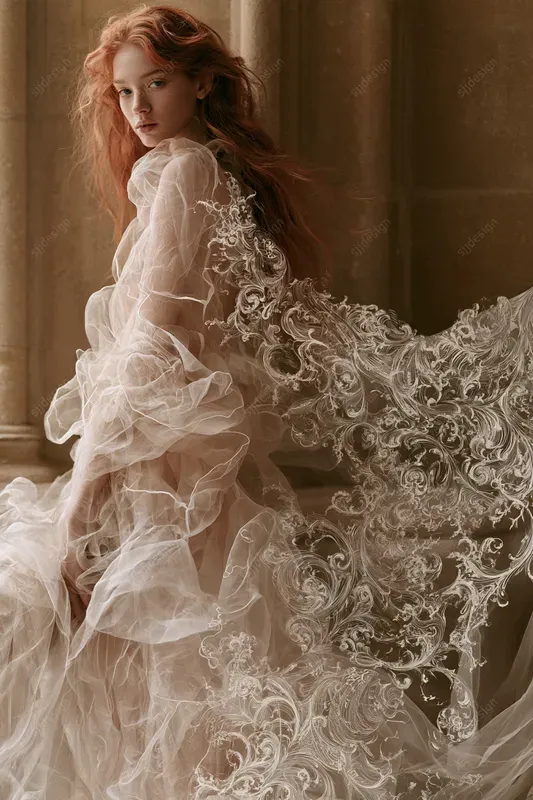 Sculptural Lace Fashion Editorials