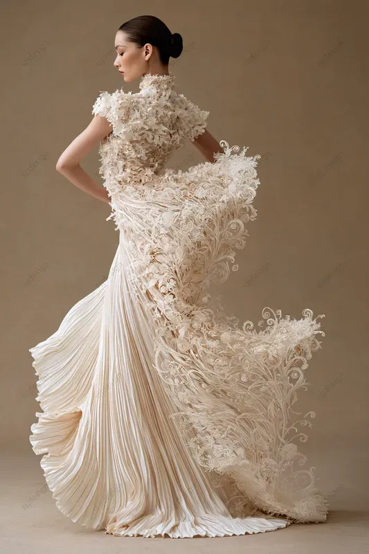 Sculptural Lace Fashion Editorials