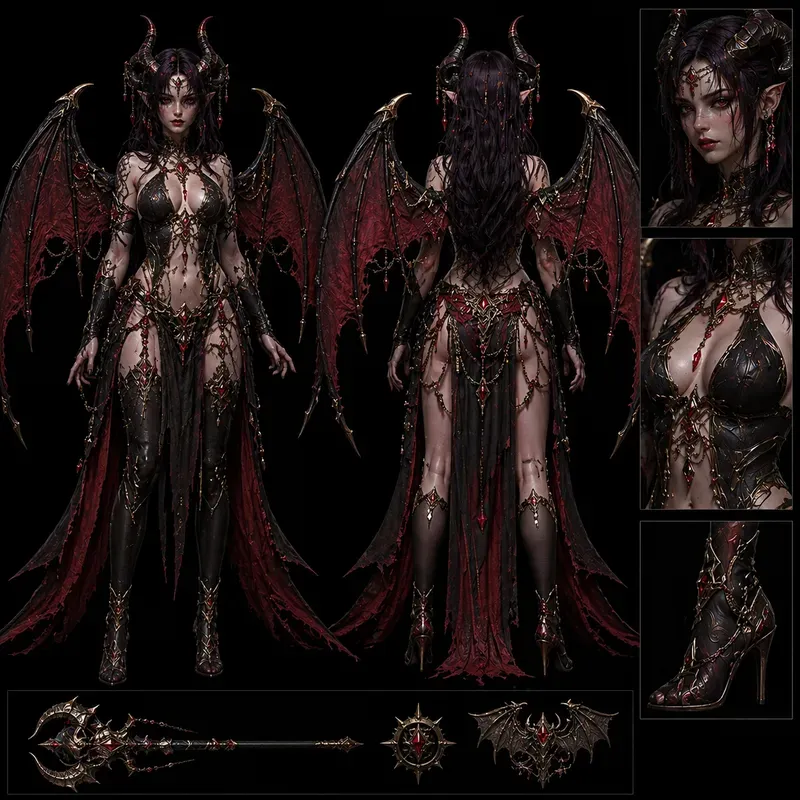 Dark Fantasy Game Concept Characters