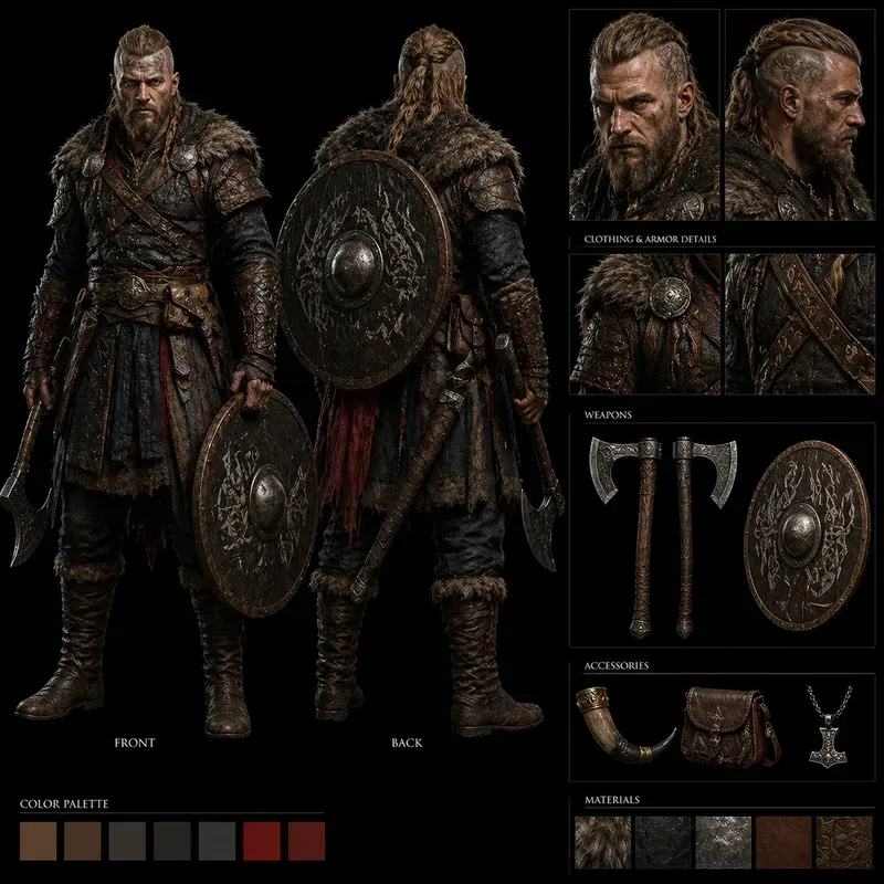 Dark Fantasy Game Concept Characters