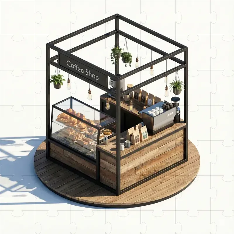 3D Isometric Food Shops