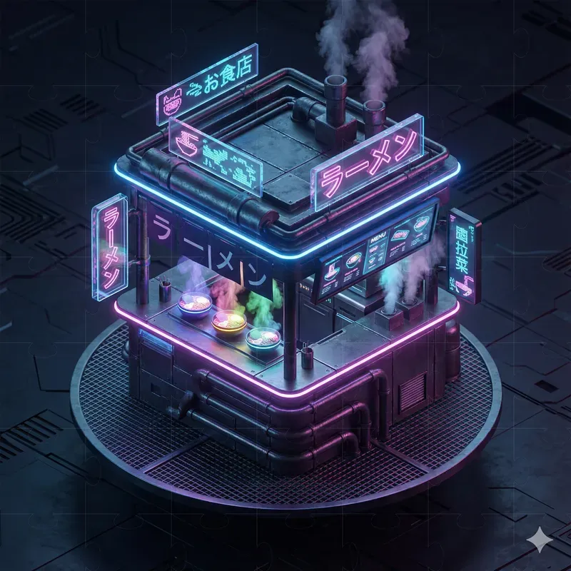 3D Isometric Food Shops