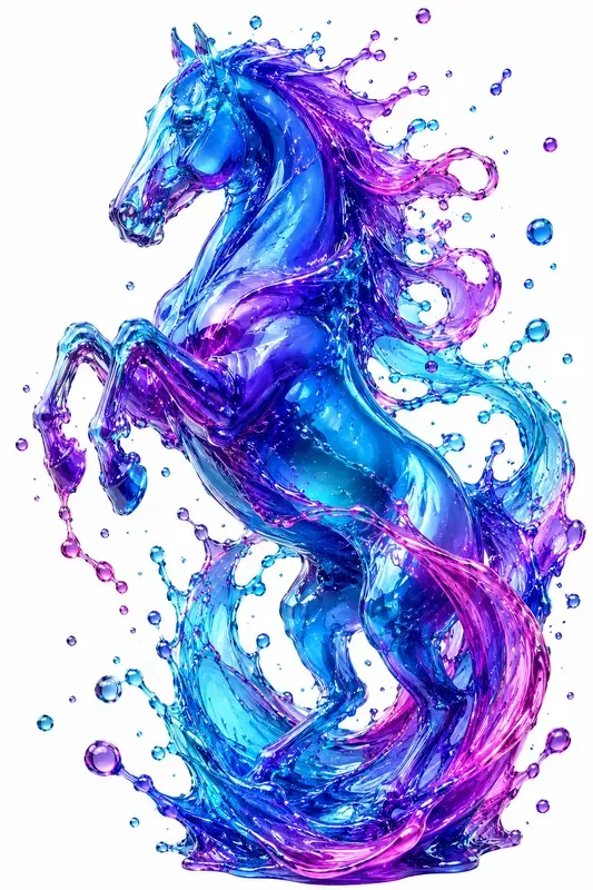 Abstract Liquid Animal Art