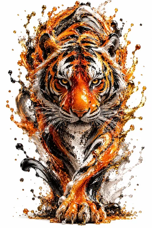 Abstract Liquid Animal Art