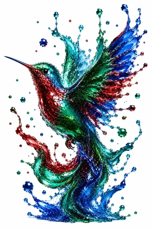 Abstract Liquid Animal Art