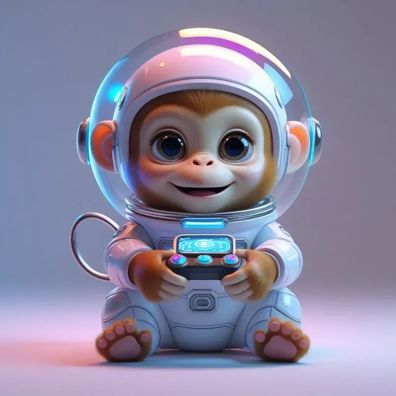 3D Cute Animals Space Explorers