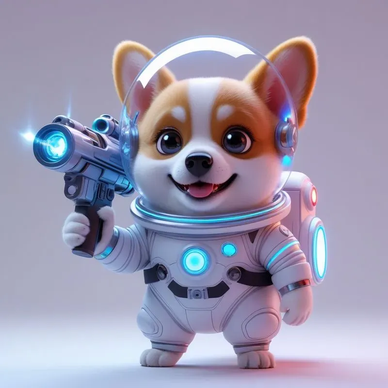 3D Cute Animals Space Explorers