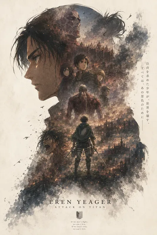 Cinematic Anime Silhouette Posters