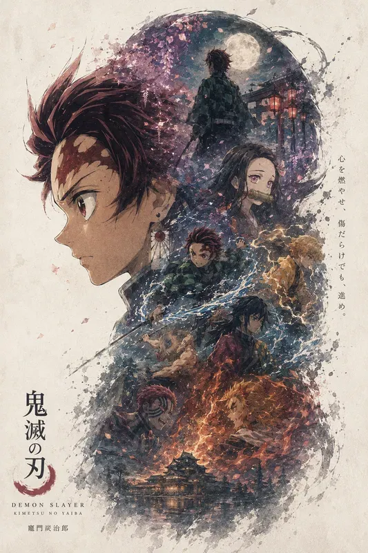 Cinematic Anime Silhouette Posters