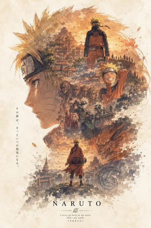 Cinematic Anime Silhouette Posters