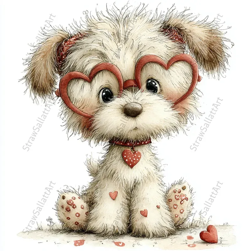 Love Baby Animals Valentine Clipart