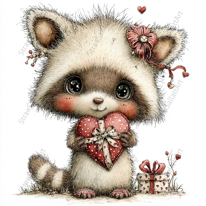 Love Baby Animals Valentine Clipart