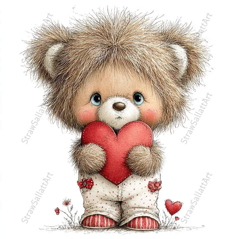 Love Baby Animals Valentine Clipart