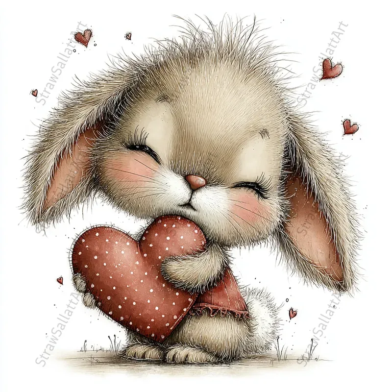 Love Baby Animals Valentine Clipart
