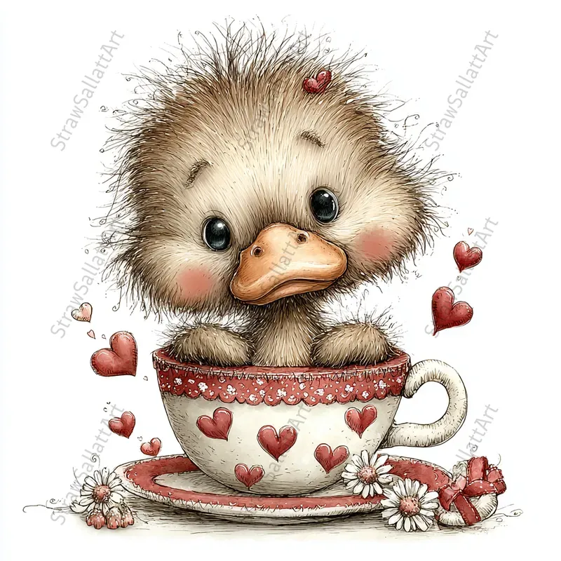 Love Baby Animals Valentine Clipart