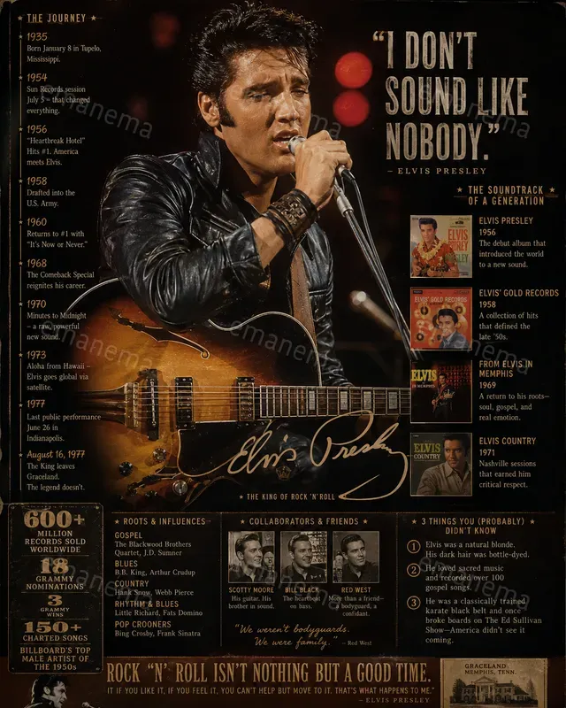 Information Posters About Music Stars