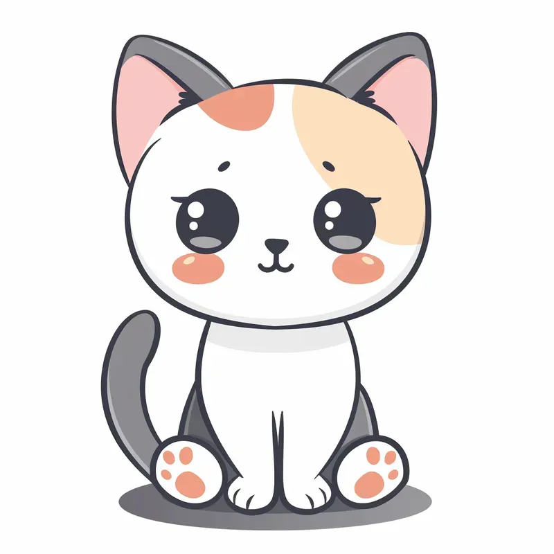 Cute Kawaii Flat Vector Stickers
