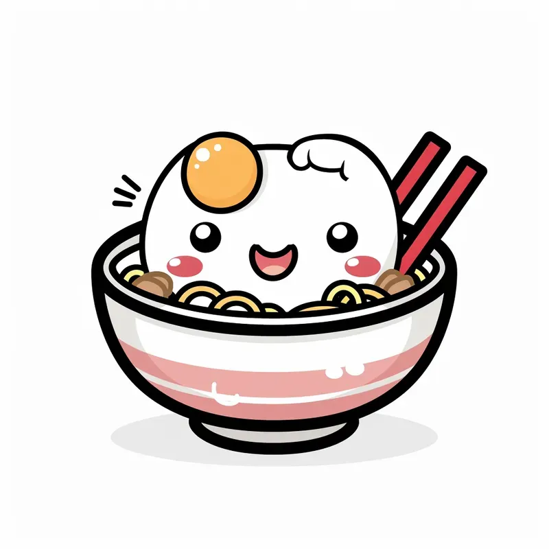 Cute Kawaii Flat Vector Stickers