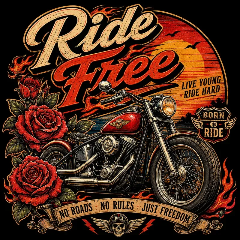 Retro Happy Ride Tshirts