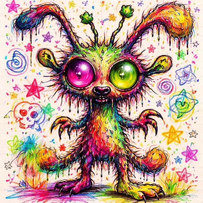 Alien Kid Scribbles