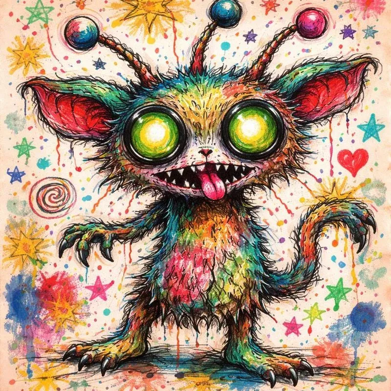 Alien Kid Scribbles