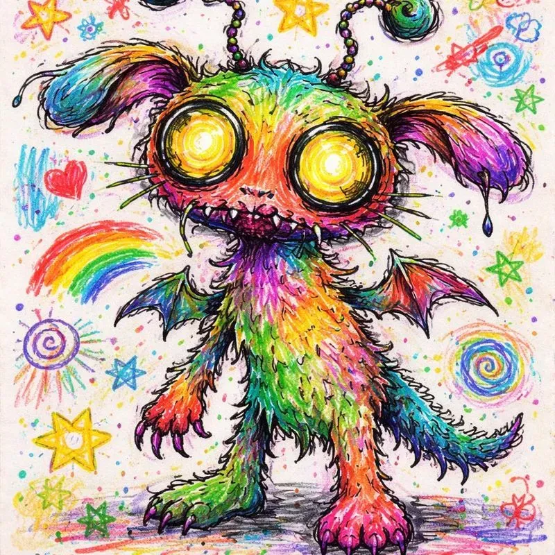 Alien Kid Scribbles