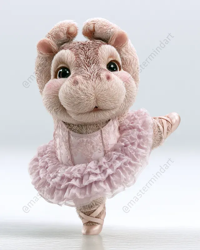 Cute 3D Animal Ballerinas