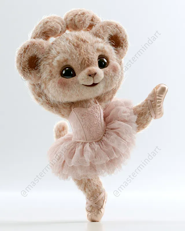 Cute 3D Animal Ballerinas