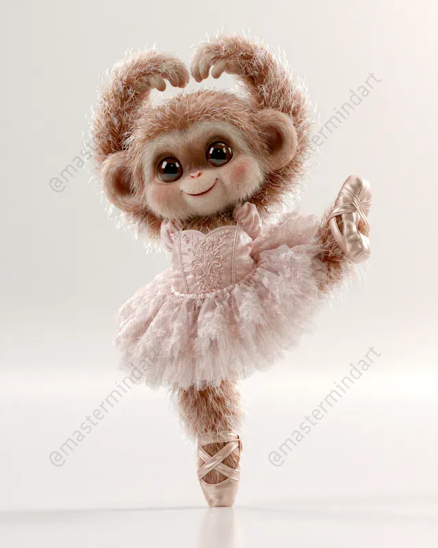 Cute 3D Animal Ballerinas