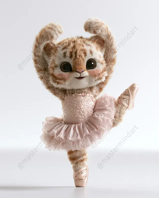 Cute 3D Animal Ballerinas