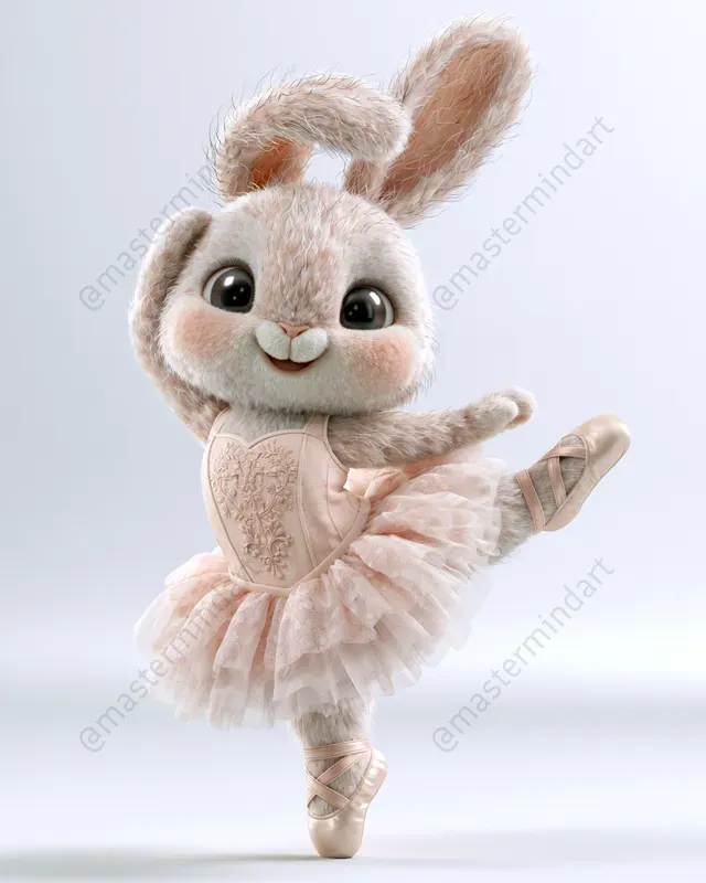 Cute 3D Animal Ballerinas