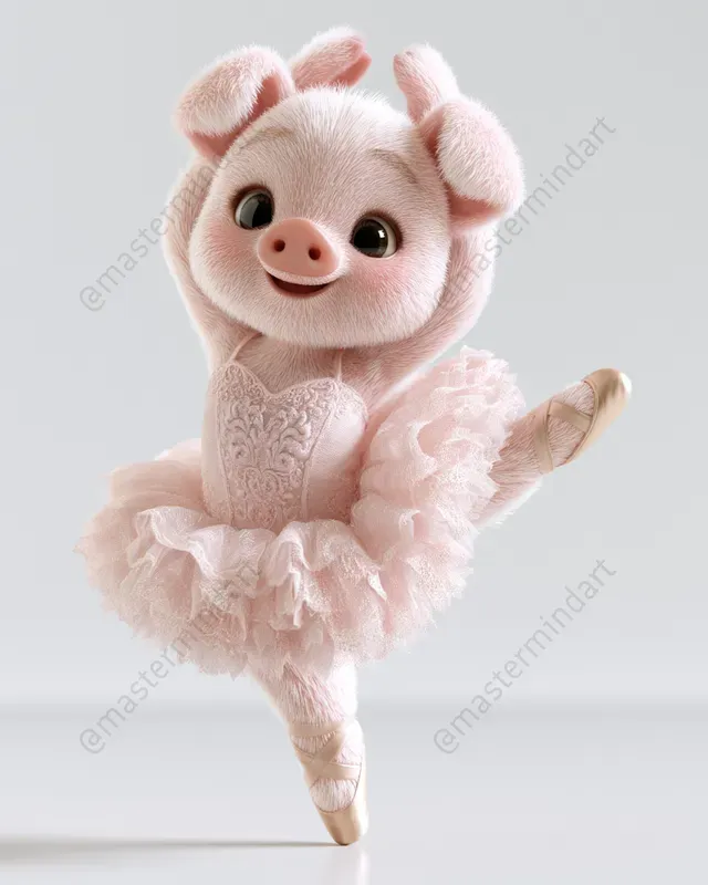 Cute 3D Animal Ballerinas