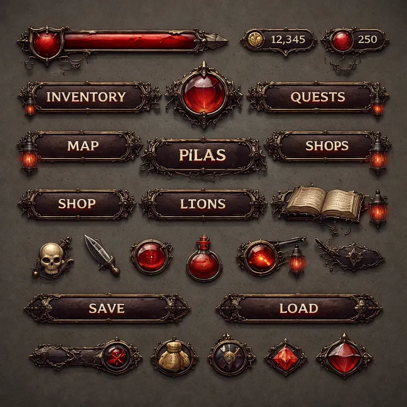 Indie Game UI Hud Asset Kits