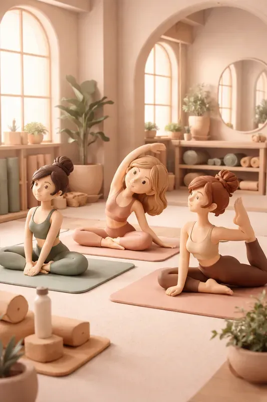 Elegant Claymation Gym Dioramas
