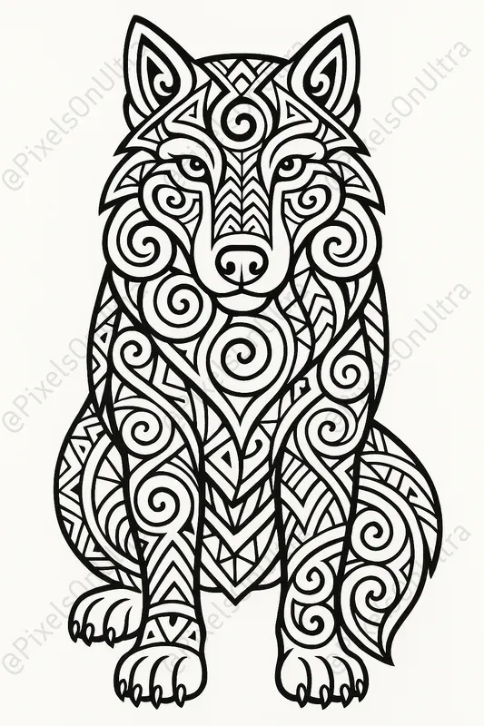 Tribal Ink Bold Tattoo Coloring Pages