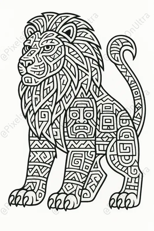 Tribal Ink Bold Tattoo Coloring Pages