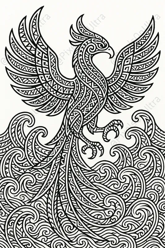 Tribal Ink Bold Tattoo Coloring Pages