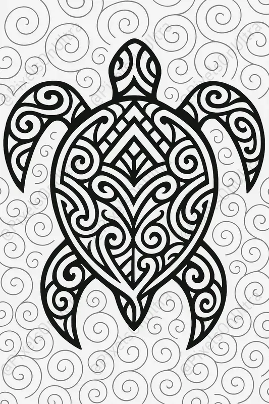 Tribal Ink Bold Tattoo Coloring Pages
