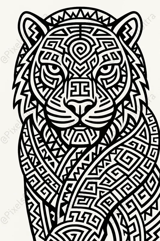 Tribal Ink Bold Tattoo Coloring Pages