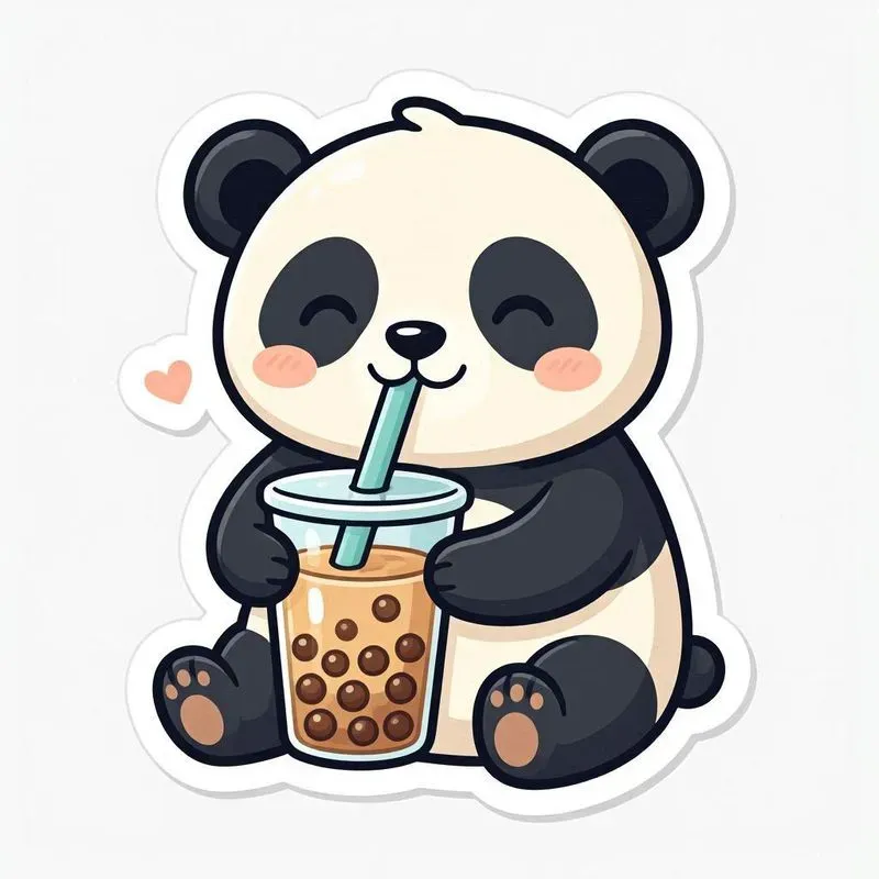 2d Vector Kawaii Animal Stickers