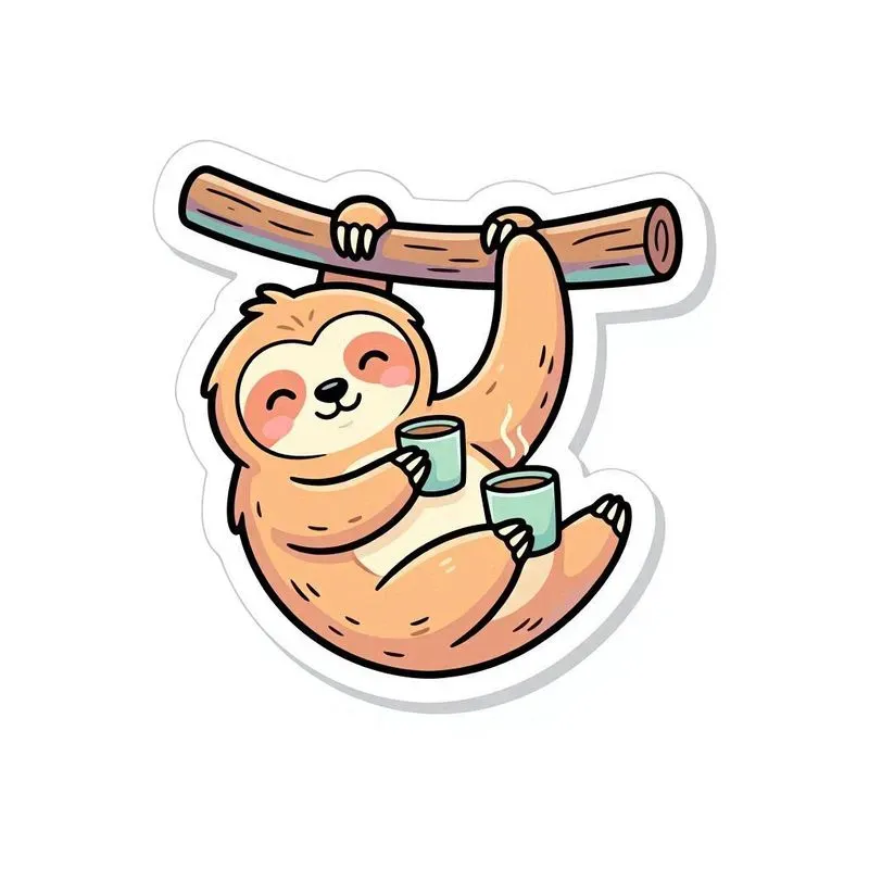 2d Vector Kawaii Animal Stickers