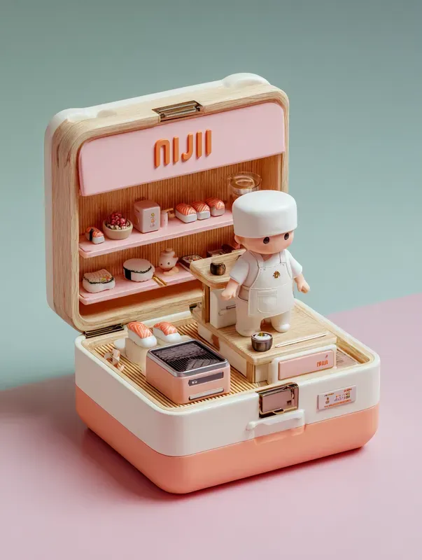 3D Isometric Toy Box Kitchen Dioramas