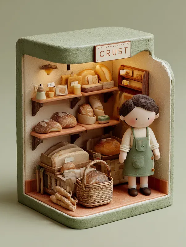 3D Isometric Toy Box Kitchen Dioramas